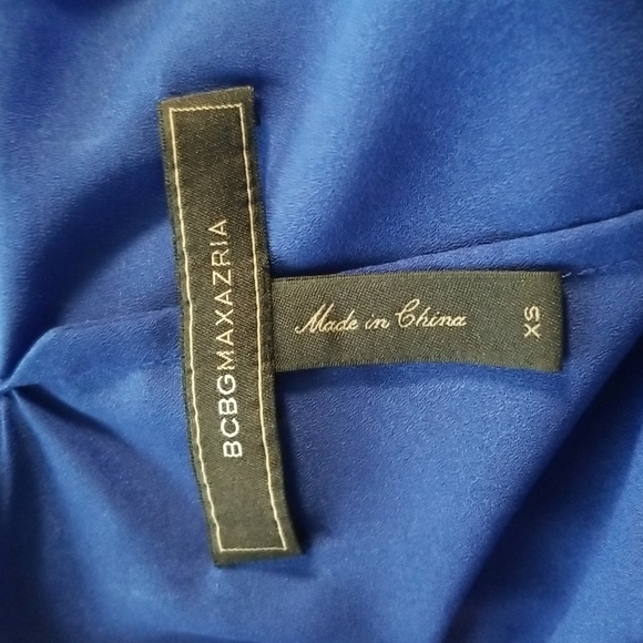 Bcbgmaxazria claudia cascade halter top in royal blue SIZE xs - Picture 7 of 8